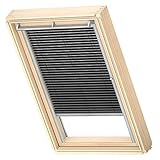 VELUX Original Jalousie (PAL), Silberne Seitenschienen, PK10, PK19 Oben, Schwarz matt/PAL PK10 7062S