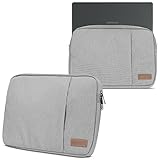 Hülle kompatibel für Medion Akoya E4254 S3409 S4219 E3216 E3215 Notebook Tasche in Schwarz Blau oder Grau Laptop Schutzhülle Case Cover Etui, Farbe:G