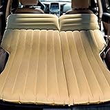 RGA Multifunktionale Auto-Luftmatratze, Camping-Bett, Outdoor-SUV, dediziertes mobiles Kissen, verlängerte Reisematratze, Luftbett, aufblasbar für SUV Rücksitz, passend für 95% SUV mit Pumpe (gelb)