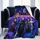 Descendants 3 Überwurfdecke, extra weiche Mikrofaser-Fleecedecke, flauschig, gemütliche Decke für Couch, Sofa, Bett, 152 x 127