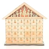 Adventskalender zum Befüllen Bethlehem 24 Schubladen aus Holz Fächer mit LED Beleuchtung Weihnachten, Weihnachtskalender DIY von paj