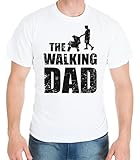Shirtinator Lustiges T-Shirt für Herren Männer The Walking Dad Geschenk für (werdenden) Papa Geschenkideen Original (Weiß, XL)