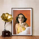 Vintage 1940er Jahre Lotus Lolita Poster Pin Up Girl Bild Leinwanddrucke Femme Mode Portrait Malerei Decor Malerei 30X40cm Kein R