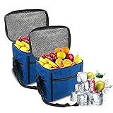 Anyingkai 2pcs Kühltasche Faltbar,Mini Kühltasche für Unterwegs,Thermotasche Faltbar Klein,Isoliertasche Camping,Lunchtasche Kühltasche Klein,Lunch Kühltasche,Kü