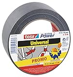 tesa extra Power Universal Gewebeband - Gewebeverstärktes Ductape zum Reparieren, Befestigen, Bündeln, Verstärken oder Abdichten - Grau - 30 m x 50