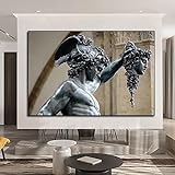 Azhangpu Art Der Kunstdruck Perseus Medusa Skulptur Portrait Statue Poster und Drucke Wandkunst Bild für Zimmer Wohnkultur 60x90
