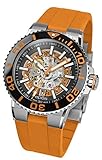 EPOS - Taucheruhr Herren Analog Automatik Lederarmband - 411141 (orange)