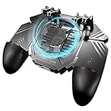 Ozkak Mobile Game Controller Smartphone Handy Gamepad mit Lüfter, 4 Triggers L1R1 Universel für Android iOS iPhone Samsung Huawei mit Breite von 67 bis 90