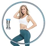 TATEGUARD Hula Reifen Hoop für Erwachsene und Kinder, 8 abnehmbare Abschnitte Fitness-Reifen für Sport, Gewicht einstellbar 1 kg-3 kg, Übungsreifen mit Edelstahlrohr - B