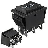 Wipptaster, 12 V, AC 250 V / 16 A, 6-Pin-Schalter, 2-poliger Umschalter, für Antenne, elektrische Fensterheber, Schieb
