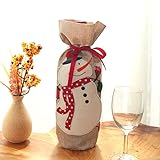 DEVELE Bottle Bags for Wine Gifts, Linen Bottle Covers, Wide Compatibility, Exquisite Workmanship, Great Gift for Wine Lovers, Used for Dinners, Christmas Parties, Hotels, Restaurants, C
