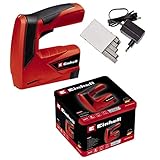 Einhell 4257880 Akku-Tacker TC-CT 3,6 Li (3,6V, 1,3Ah,30Schuss/min,ergonom.Softgrip,Sicherheitsnase,Lieferunginkl.Metallbox,Ladegerät&1000Klammer)