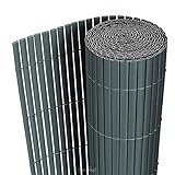 [neu.haus] PVC Sichtschutzmatte 150x300cm grau Sichtschutz Windschutz Gartenzaun Balkon Umspannung Z