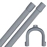 Abwasserschlauch 2,5 m für Waschmaschine Ablaufschlauch Schlauch für Geschirrspüler Abflussschlauch Ø 19 / 22mm für Spülmaschine Ablauf W