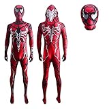 ADZPA Rote Gwen Gwen Massaker Fusion Spiderman Cosplay Anzug Kleidung,Unisex Erwachsene Kinder Fancy Bizarre Kleidung Strümpfe Kleid Großartig for stilvoller,Halloween,Poesie Kostüm,Mode Persönlichk