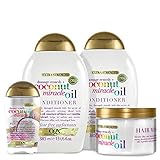 OGX Coconut Miracle Oil Set mit Shampoo, Conditioner, Haarmaske und Ö