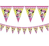 Procos 47095 220cm Wimpelkette * DISNEY MINNIE MAUS * für Kindergeburtstag und Motto-Party // Mouse Girlande rosa M