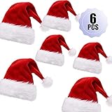 MEISHANG Weihnachtsmützen,Nikolausmütze Beweglich,Weihnachtsmann Wintermütze,Weihnachten Mütze Set,Weihnachtsmütze Nikolausmütze für Damen,Weihnachtsmannmütze Plü