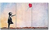 WandbilderXXL® Gedrucktes Leinwandbild Banksy No.14 180x100x2cm - in 6 verschiedenen Größen. Fertig gespannt auf Holzkeilrahmen. Günstige Leinwanddrucke für Wohnzimmer, S