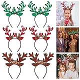 FRCOLOR 6PCS Weihnachts Rentiergeweih Stirnband Weihnachtskopfbedeckung Haarreifen zum Weihnachtskostüm Party Dekoration Weihnachtsfeier liefert Geschenk