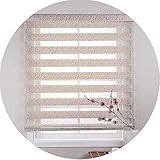 WGFGXQ Zebra Rollos Tag und Nacht Jalousien Vorhänge Double Fabric Translucent oder Blackout Vision Vorhänge für Fenster und Türen mit Installationszubehör anpassbar (Farbe: A, Größe: 110x220cm)
