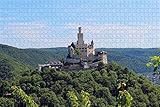 SHINERING Puzzle 1000 Piece Puzzle Jumbo Spiele Braubach Mark Schloss Rhein Erwachsene und Kinder pädagogisches stressfreisetzung Spielzeug