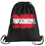 T-Shirt People Österreich Vintage Flagge Fahne Sportbeutel – bedruckter Beutel – eine schöne Sport-Tasche B