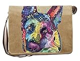 Hunde Motiv Umhängetasche für Hundehalter mit Hunde Tasche Canvas German Shepherd Hund Hundebesitzer Hundehalter Dog Hunde Artikel Dogs H