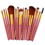 YunYoud 18 stücke Make-Up Pinsel Set werkzeuge Make-up Kulturbeutel Wolle welche make up pinsel sind gut puderpinsel echthaar pinselset schminken utensilien kosmetik