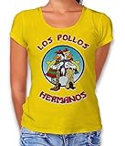 Los Pollos Hermanos Damen T-Shirt gelb M