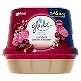 Glade Badezimmer Duftgel, Lufterfrischer für Ihr Bad, Luscious Cherry & Peony, 8er Pack (8 x 180g)