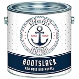 Hamburger Lack-Profi Bootslack MATT für Holz und Metall farblos Klarlack Yachtlack Yachtfarbe Bootsfarbe (1 L)