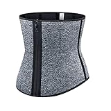 xmk2021888 Waist Trainer Damen Neopren-Sweat-Taille Trainer Gürtel Body Shaper Bauch Trimmer Korsett Fett Burning Outdoor Sport Gürtel Bauch Shaper (Color : Grey, Size : L)