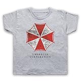 Death To Videodrome Resident Umbrella Corp Logo Evil Horror Game Film Kinder T-Shirt, Grau, 9-11 J