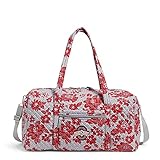 Vera Bradley Reisetasche, Unisex, für Erwachsene, Baumwolle, groß (mehrere Teams erhältlich), The Ohio State University Grau/Rot Rain Garden – recycelte Baumwolle, Einheitsgröß