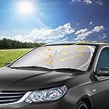 OPAMOO Auto Sonnenschutz, Sommer Sonnenschutz Auto Frontscheibe Sonnenschutz Sonnenblende Windschutzscheiben Abdeckung UV-Schutz für Kinder, Hunde und Babys - 150x70