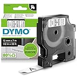 DYMO D1-Etikettenband Authentisch | schwarzer Druck auf weißem Untergrund | 12 mm x 7 m | selbstklebendes Schriftband | für LabelManager-Beschriftungsg