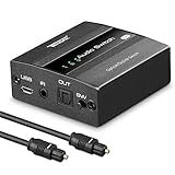 Tendak Toslink 3x1 Switch, 3 Port SPDIF Digital Optischer Audio Umschalter mit Fernbedienung Unterstützung Dolby-AC3 DTS LPCM 2.0 für Apple TV PS4 Xbox One Blu-ray Play