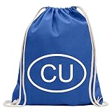 Kiwistar - Kuba CU Turnbeutel Fun Rucksack Sport Beutel Gymsack Baumwolle mit Ziehg