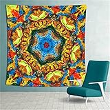 YYRAIN Boho-Stil Abstrakte Mandala-Druck Wandbehang Zuhause Wohnzimmer Schlafzimmer Wandkunst Dekoration Tapisserie Bar Bankett Hintergrund Wandverkleidung 150x200