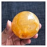 JLZK Dekorative Natürlicher Goldener Heiler Kugel Ball Reiki Heilungskristalle Kugel für Häuserdekoration Kristall (Color : 1pcs, Size : 60-70mm)