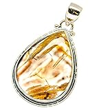 Turkish Tube Agate, 925 Sterling Silber Anhänger 1 5/8'