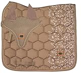 DotiBel NOVA 2-Teil. Set mit Ohrenhaube (karamell) : Schabracke in karamell mit zartem beige Sp