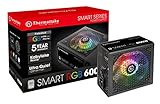 Thermaltake Smart RGB 600W 80+ 256-Farben-RGB-Lüfter ATX 12V 2.3 Kaby Lake Ready Netzteil 5 Jahre Garantie Netzteil PS-SPR-0600NHFAWU-1