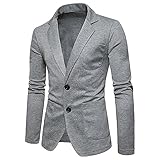 eiuEQIU Sakko Herren Blazerjacke Arbeitsjacke Jackett Blazer Sakko Slim Fit Männer Blazer Modern Freizeit Leichte Jackett Langarm Sportlich Herbstjacke Elegante Manteljacke Tunika Sportsakk