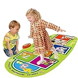 Hopscotch Spiel Mat-Tanzmatte Lerngeschenk Musik Krabbelmatte-Kinderspielzeug Für 3-8 Jahre Alte Mädchen Jungen-Lernmusik Spielen T