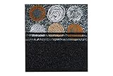 Mat-Master 2 in 1 Design Fußmatte 60x65cm / Kratzfaser für besonders Starke Nässe- und Schmutzfangfunktion (braune Kreise)
