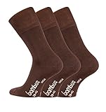 TippTexx 24 Bambussocken, 3 Paar Socken mit GERUCHS-KILLER Funktion und zusätzlicher Garantie, Schadstoffgeprüft (Dunkelbraun, 43/46-3 Paar)