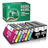 GREENSKY 932XL 933XL Druckerpatronen Tintenpatronen Kompatible für HP Officejet 6600 6700 7110 7510 7610 7612 6100(2 Schwarz 2 Cyan 2 Magenta und 2 Gelb)