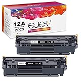 ejet Kompatibel Tonerkartusche als Ersatz für HP 12A Q2612A 2612A Laserjet 1010 1012 1015 1018 1020 1022 1022n 1022nw 3015 3020 3030 3050 3052 3055 M1005 M1319 M1319f (Schwarz, 2er-Pack)